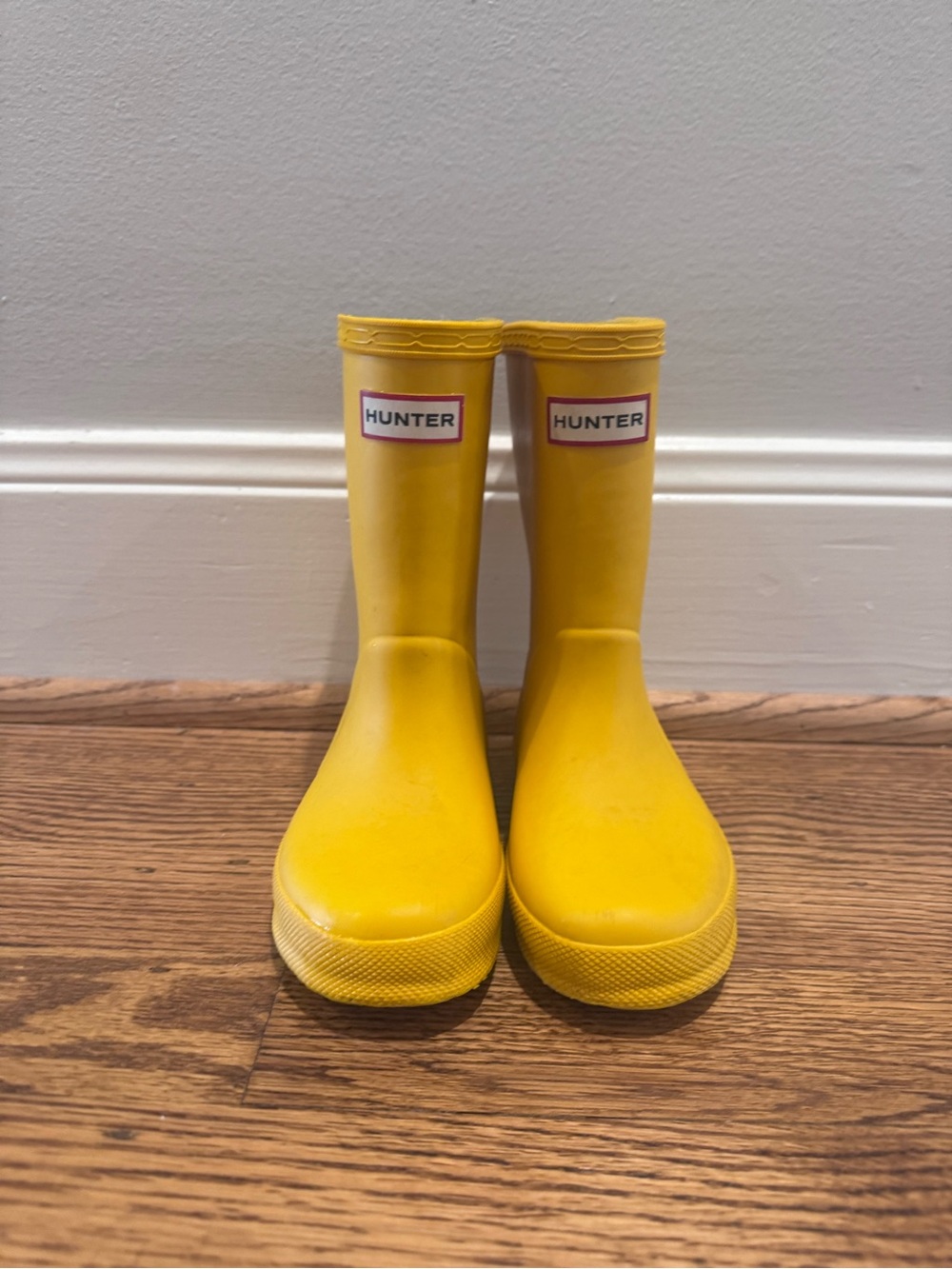 Hunter Kids Bright Yellow Waterproof Rain Boots